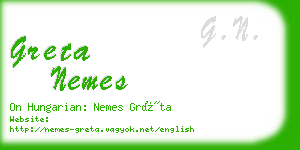 greta nemes business card